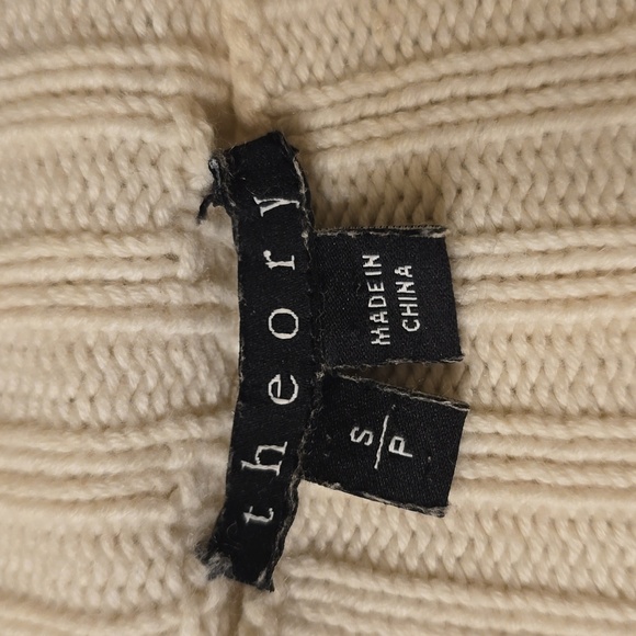 Theory Cream Ribbed Knit Sweater - Picture 2 of 12
